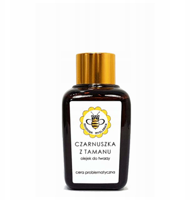 Vaj fytyre Miodowa Mydlarnia Black Cumin me Tamanu, 30ml, për lëkurë me akne