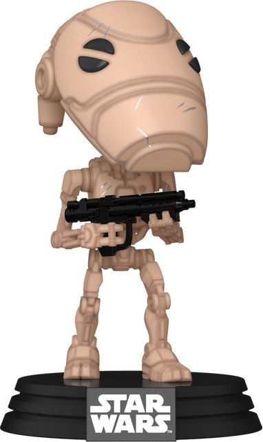 Figurë Funko Pop Star Wars Battle Droid 703, 10 cm, ngjyrë kafe