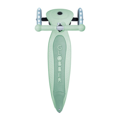 Trotinet Globber Primo Foldable Lights Ecologic Jr, 3 rrota, me drita LED, jeshil