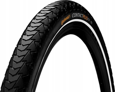 Gomë biçiklete Continental Contact Plus Reflex 700c, për e-bike, me brez reflektues, e zezë