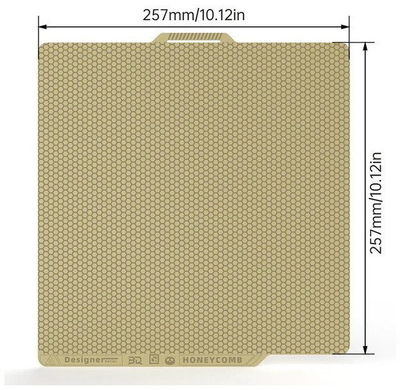 Pllakë PEI për printer 3D BIQU Panda Dual Textured, 257x257mm, teksturë nga të dyja anët, e zezë