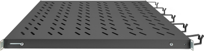 Rafth rrjeti Digitus Shelf, për kabllo, metal, i zi