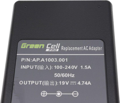 Përshtatës i rrymës së laptopit Green Cell PRO HP (AD14-P), i zi
