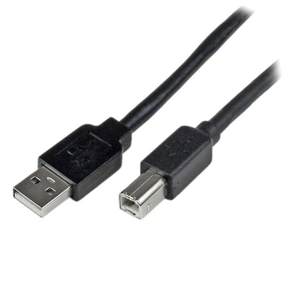 Активен кабел USB 2.0 A во B StarTech, 20 m, црн