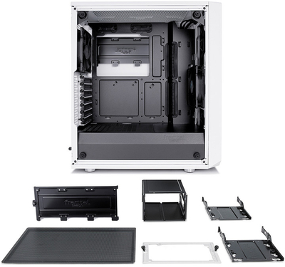 Kasë kompjuteri Fractal Design Meshify C, me xham, e bardhë