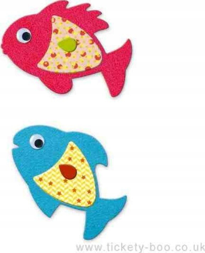 Set kreativ Djeco I Love Fishes Wiggly Eyes, për kalamoj 3 6 vjeç, shumëngjyrësh