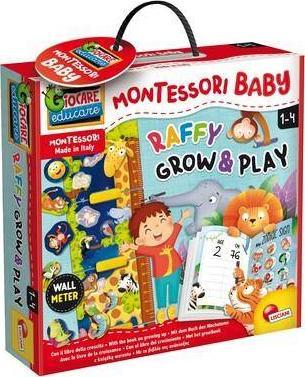 Set edukativ Lisciani Montessori Baby Growth, gjirafë matëse për mur, për kalamaj 1-4 vjeç, shumëngjyrësh
