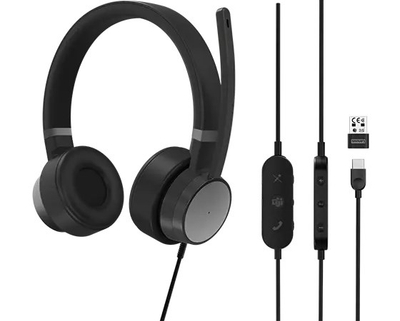Kufje Lenovo Go ANC, USB-C, të zeza
