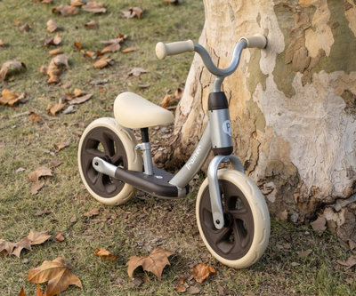 Biçikletë ekuilibri Qplay Trainer Silver, rrota EVA, për fëmijë 2 4 vjeç, argjendtë
