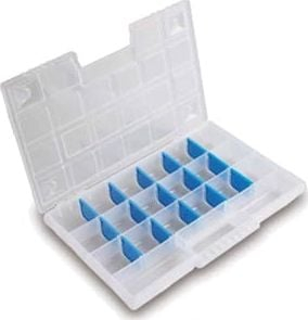 Kuti organizuese veglash Högert Technik HT7G022, ndarje të rregullueshme, kapak transparent, portokalli