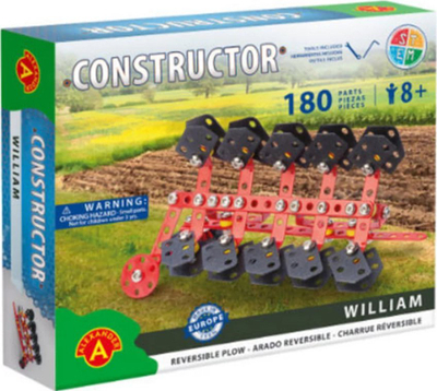 Lodër ndërtimi Alexander Constructor William, 180 pjesë, metal edhe dru, e kuqe