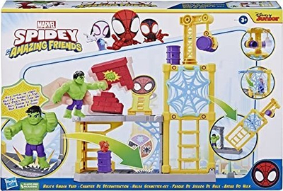 Сет игри Hasbro Marvel Spidey and His Amazing Friends Hulk’s Smash Yard, фигура Халк, над 3 години, повеќебоен