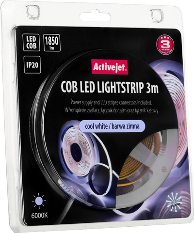 Shirit drite Activejet COB, LED, IP20, 3m, i bardhë