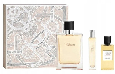 Сет парфем Hermès Terre, 3 парчиња, Eau de Toilette и гел за туширање