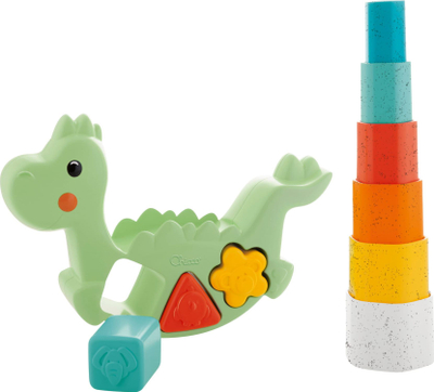 Lodër edukative Chicco ECO+ Sorter Puzzle Dino, 2n1, shumëngjyrëshe
