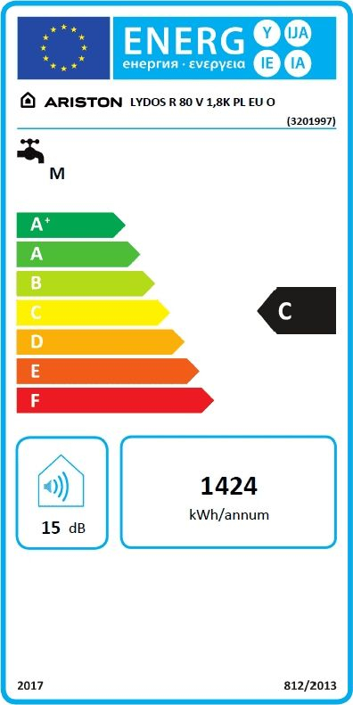 Bojler elektrik Ariston Lydos R 80, 80L, 1.8kW, i bardhë