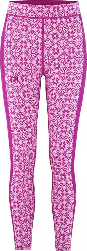 Getra termike Kari Traa Rose Wool High Waist, lesh Merino, për goca, rozë