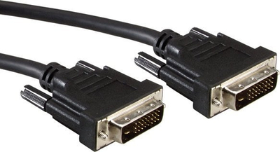 Kabllo monitori DVI dual link, DVI M në DVI M 24+1, 2 m, e zezë