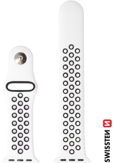 Rrip ore Swissten Silicone Band për Apple Watch, 38/40/41 mm, silikon, i zi