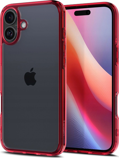 Заштита за телефон Spigen Ultra Hybrid, за iPhone 16, Red Crystal