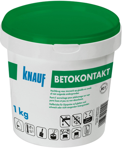 Primer ngjitës Knauf Betokontakt, 1kg, për beton, kovë e bardhë