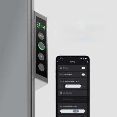 Ngrohës paneli AENO Premium Eco AGH0005S, smart, i zi