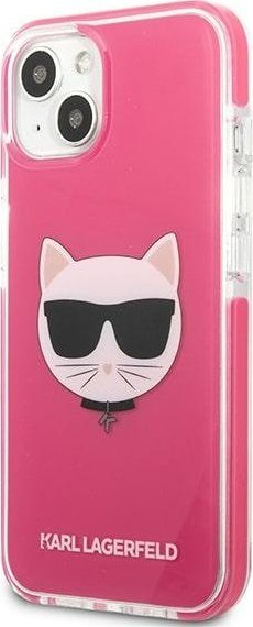Futrollë telefoni Karl Lagerfeld Choupette Head KLHCP13MTPECPI, për iPhone 13 6.1", hardcase, fuchsia