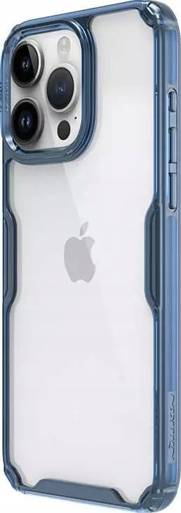 Maskë telefoni Nillkin Nature Pro për iPhone 15 Pro, transparente, me anë blu