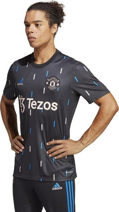 Bluzë adidas Manchester United Pre Match JSY M HT4307, për burra, e zezë