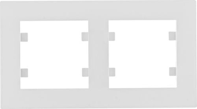 Kornizë elektrike Hager Lumina intense WL5720, 2 vende, horizontale, e bardhë