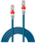 Kabllo rrjeti Lindy Cat.6A Premium, 0.5m, 10 Gbit, blu