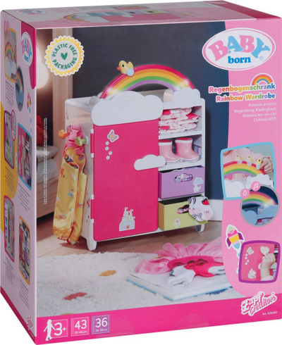 Dollap lodër Baby Born Rainbow, me dritë dhe tinguj, shumëngjyrësh