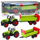 Traktor lodër LEAN Toys 24993, me rimorkio, friksion, jeshil