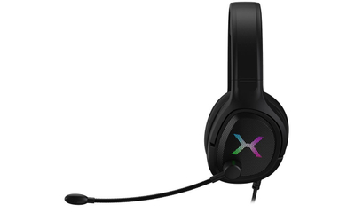 Kufje Krux POPZ RGB, me kabllo, të zeza