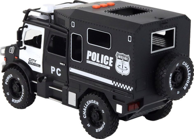 Makine lodër policie Leantoys Patrol Car, shkallë 1:14, off-road, bardhë e zi