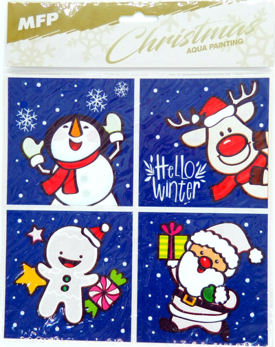 Sticker banjoje MFP Christmas Aqua Painting, 20x20cm, me motive Krishtlindjesh, shumëngjyrëshe