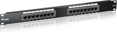 Patch panel Equip 16 porta, Cat.5e, 19" 1U, i zi