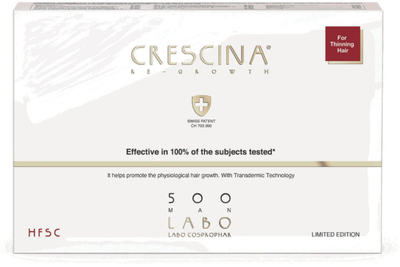 Set ampulash Labo Crescina Transdermic HFSC 500 Man, 5 copë, 3.5 ml