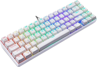 Механичка тастатура Мотоспид CK67, RGB, 67 тастери, бела