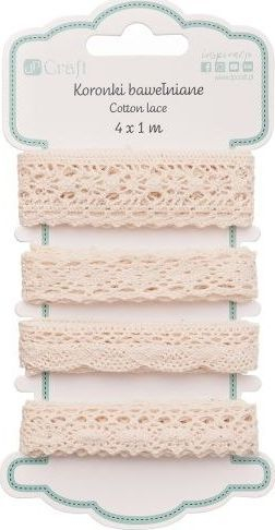 Lidhëse zbukuruse pambuku Antique Beige, set me 4 copa, 1m, bezhë