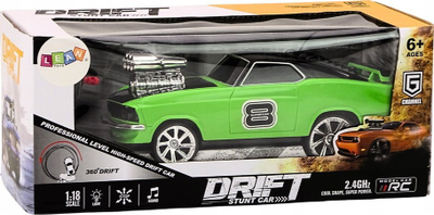 Makina me pult Leantoys Drift 360, me drita edhe zë, jeshile