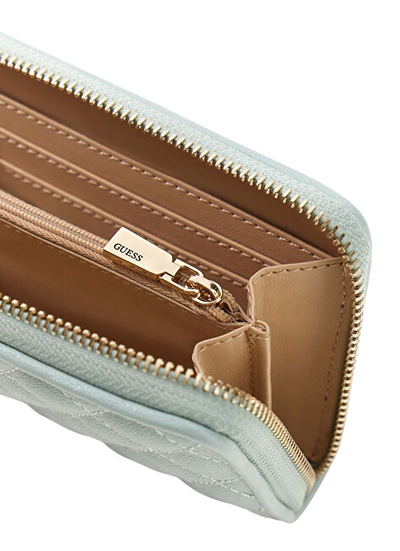 Portofol Guess Atabey Medium, me zinxhir, jeshile light sage
