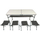 Set kampingu Energy Camp, tavolinë palos që bohet valixhe 120x60x70cm, 4 karrige, e bardhë