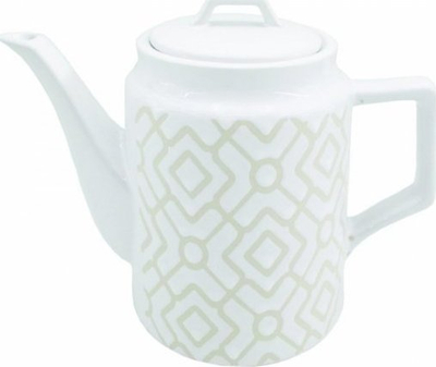 Çajnik qeramik Maestro MR-20033-08, 800ml, për kafe dhe çaj, i bardhë