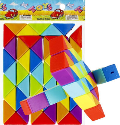 Lodër puzzle gjarpër MEGA CREATIVE Magic Cube Snake 511337, plastike, shumëngjyrëshe