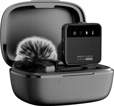 Безжичен микрофон Easypix MyStudio Mic Duo, 2 канали, сет со 2 лавалиера, црн