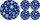 Set naperonash t’rumbullakta Bertoni Home Snow, 1+4, poliester, gri