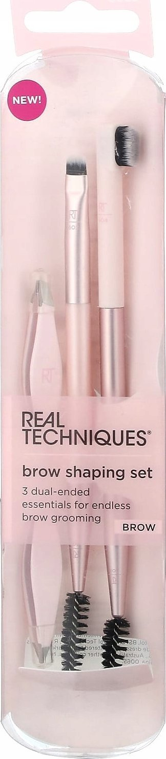 Set për vetulla Real Techniques Brow Shaping Set, 3 vegla, rozë e butë