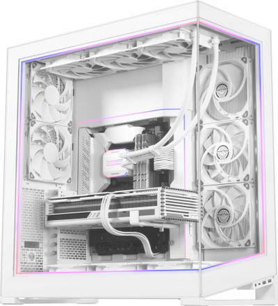 Комплет осветлување DRGB Phanteks NV9 Premium со Power Hub, 4 ленти, бел
