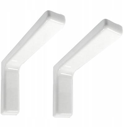 Mbajtëse rafti Webmarketpoint Leonardo, 12 cm, çelik i veshur me plastikë, e bardhë